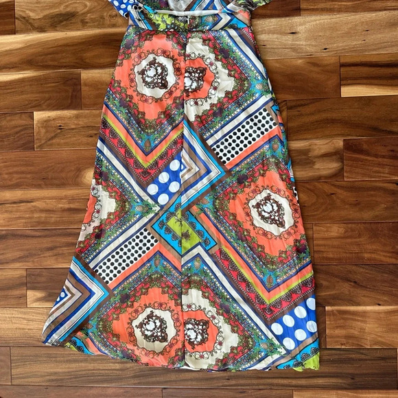 Freshine Halter Backless Maxi Flowy Printed Dress size Large - Picture 7 of 7